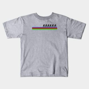 Women's Racing World Champion Bike Stripes Kids T-Shirt